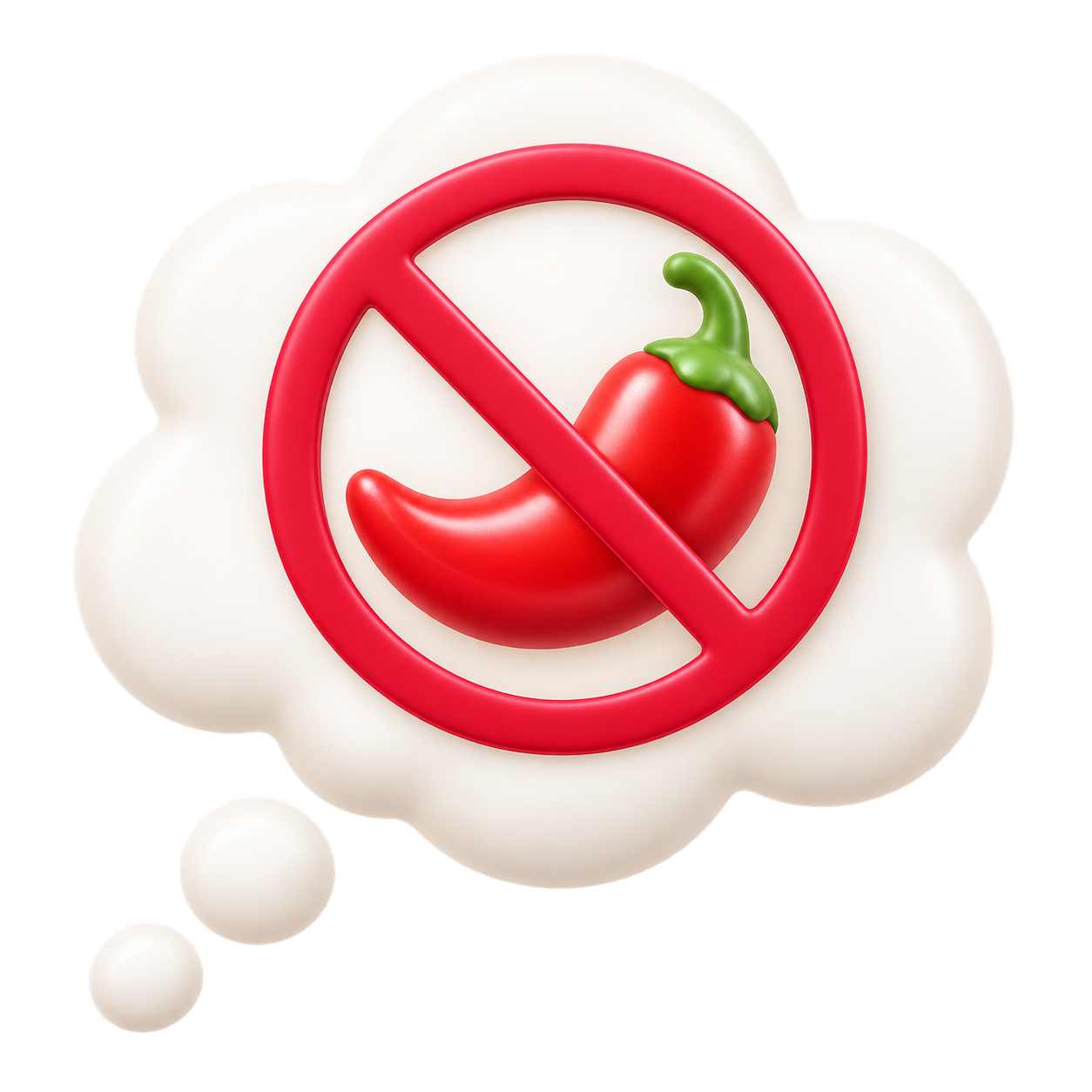 Thinking: no spicy food